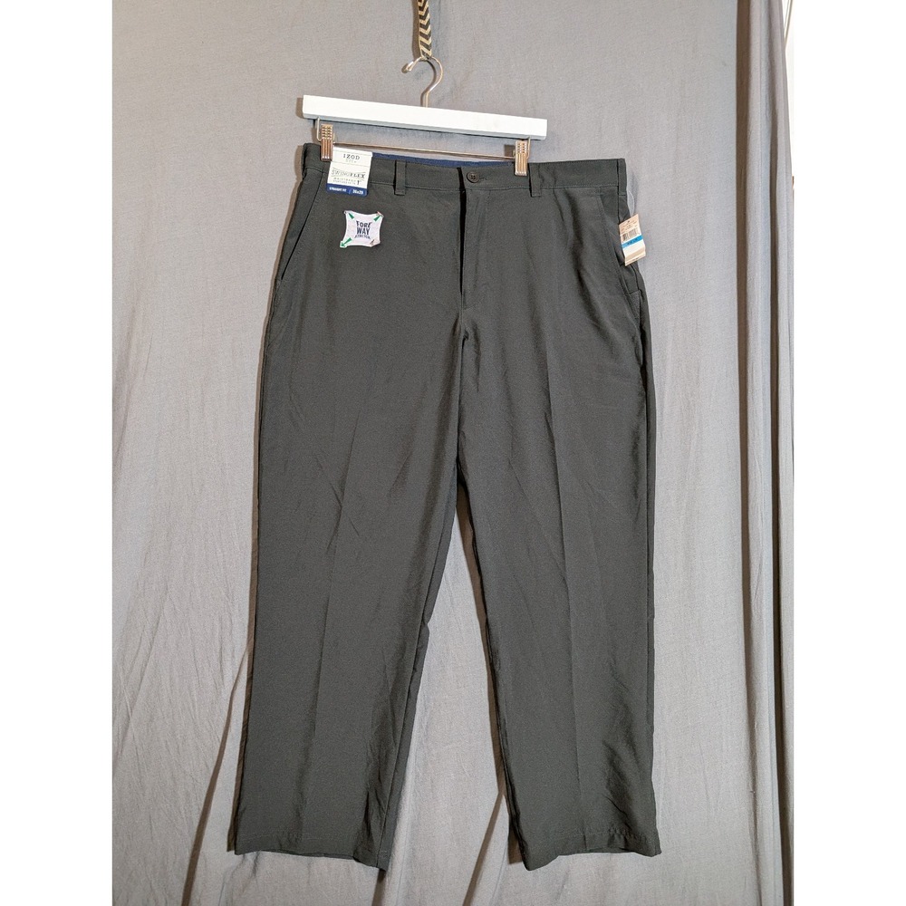 IZOD Golf Pants Mens 36x29 Black SwingFlex Pants Stretch